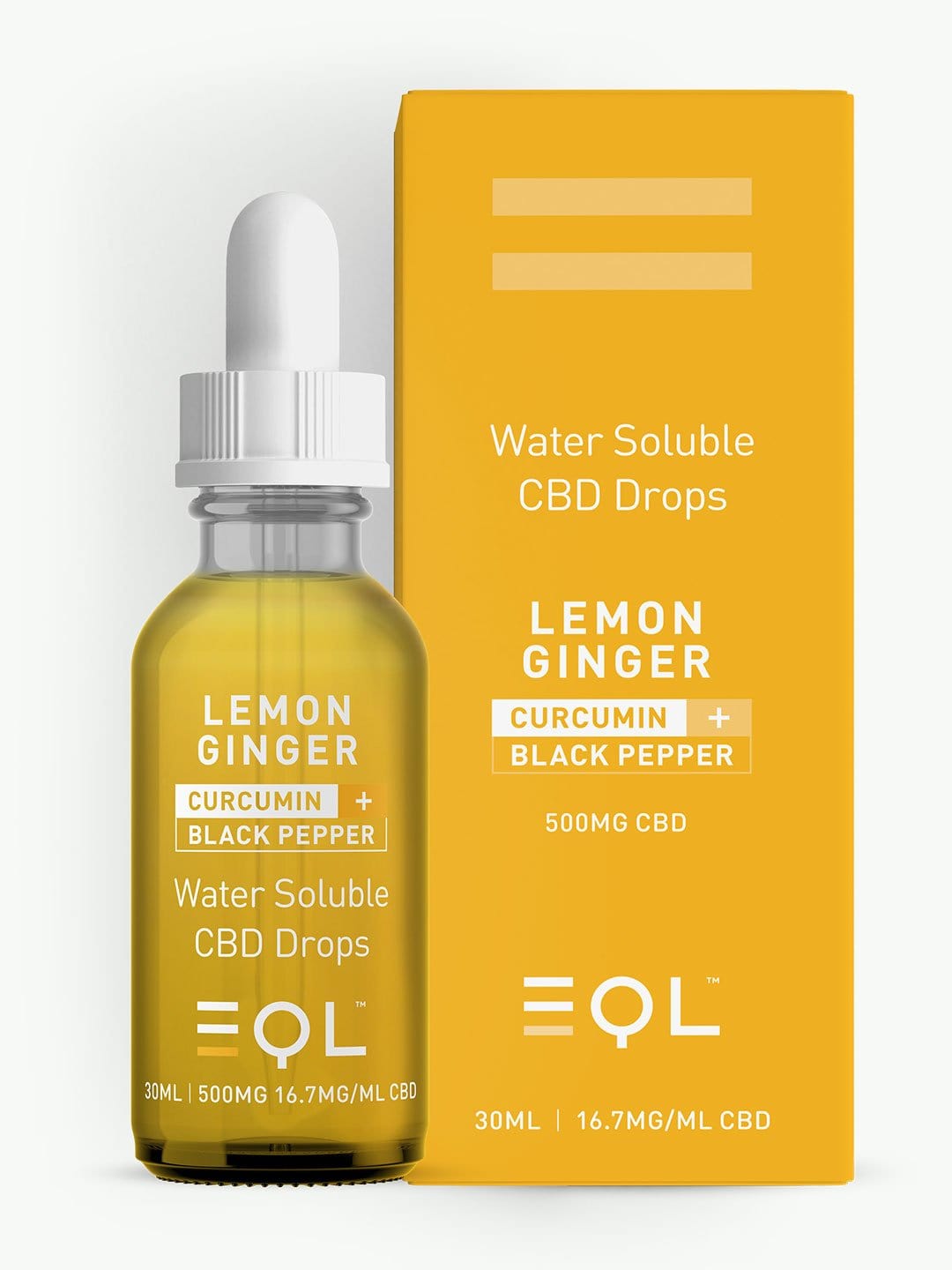 500mg CBD Water Soluble|Black Pepper, Curcumin, Lemon & Ginger