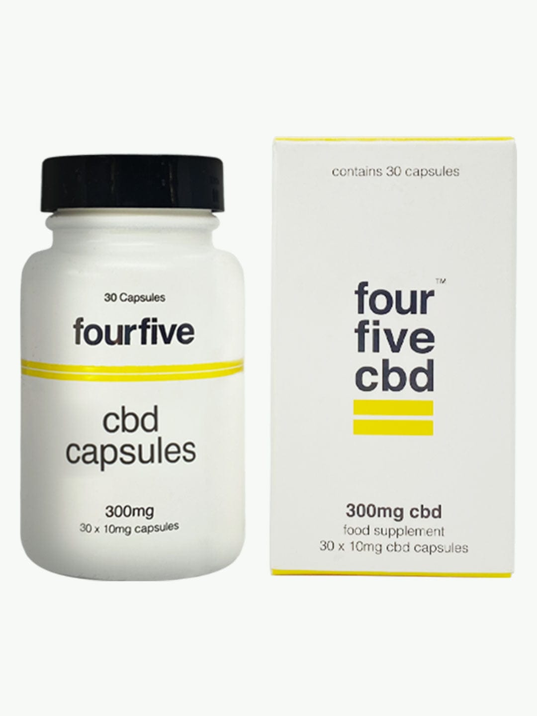 FourFive CBD Capsules – 100% natural, relaxation, sleep support & mental balance – 10mg per capsule