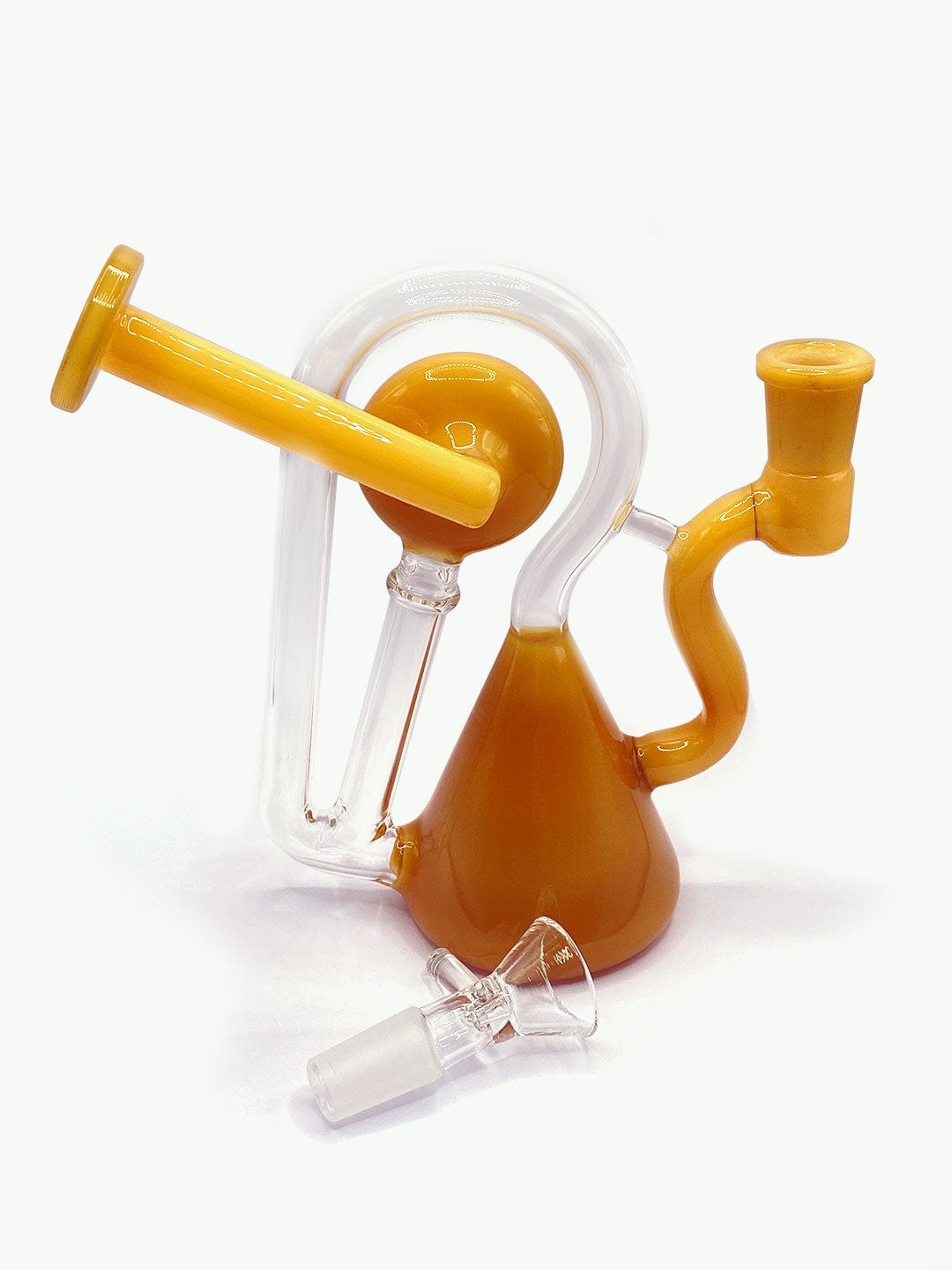 Caramel Cyclone Glass Bong