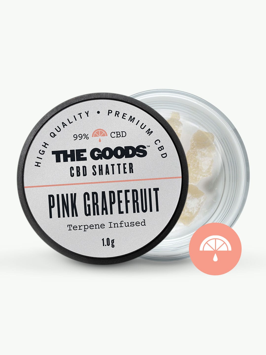 PINK GRAPEFRUIT CBD ISOLATE SHATTER UK